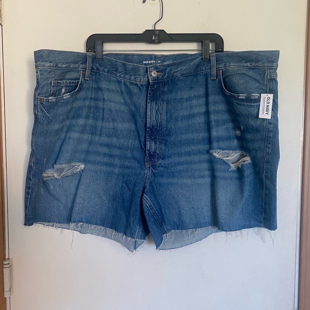Old Navy 26 high rise, slouchy Straight new with tags denim shorts